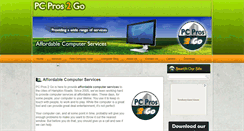 Desktop Screenshot of pcpros2go.com